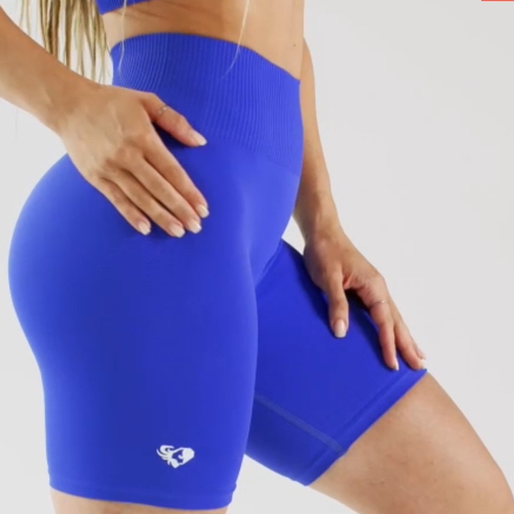 NWT Women’s Best Wear Royal Blue High Waist Athletic Yoga Shorts